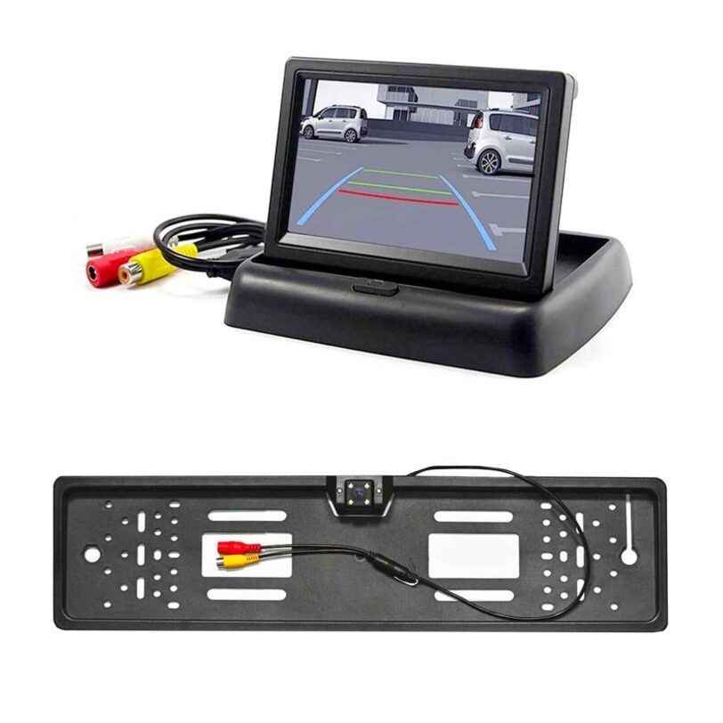 MONITOR 4.3" KIT TELECAMERA RETROMARCIA AUTO RETROCAMERA CAMERA TELECAMERA PORT