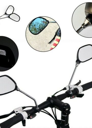 1 COPPIA SPECCHIETTO RETROVISORE MOTO MANUBRIO NERO per BIKE ELETTRICHE  scooter elettrico Premium pratico
