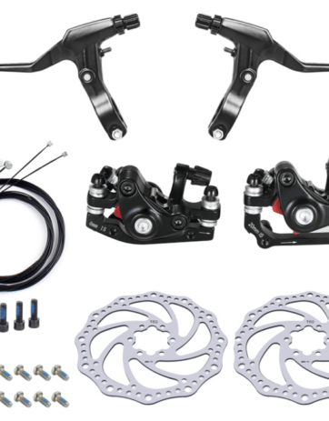 KIT FRENI A DISCO MECCANICI BICI BICICLETTA MTB ANT+ POST CON DISCO DA 160MM