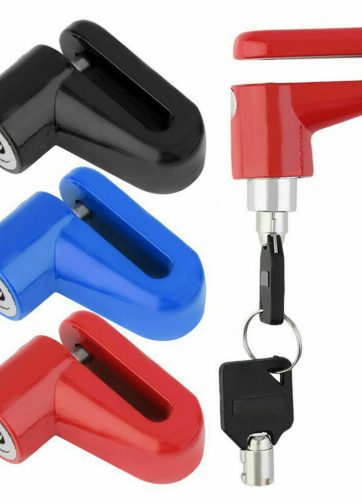 Lucchetto per freno a disco moto scooter bici con 2 chiavi antifurto acciaio