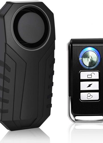 Allarme SENZA FILI antifurto per bici Moto auto Scooter Veicoli per porte e Finestre, 113db Super rumoroso e impermeabile (telecomando incluso)