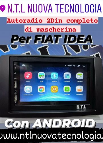 Autoradio Android x LANCIA MUSA E FIAT IDEA  con navigazione GPS NAVI MP3 BLUTHO