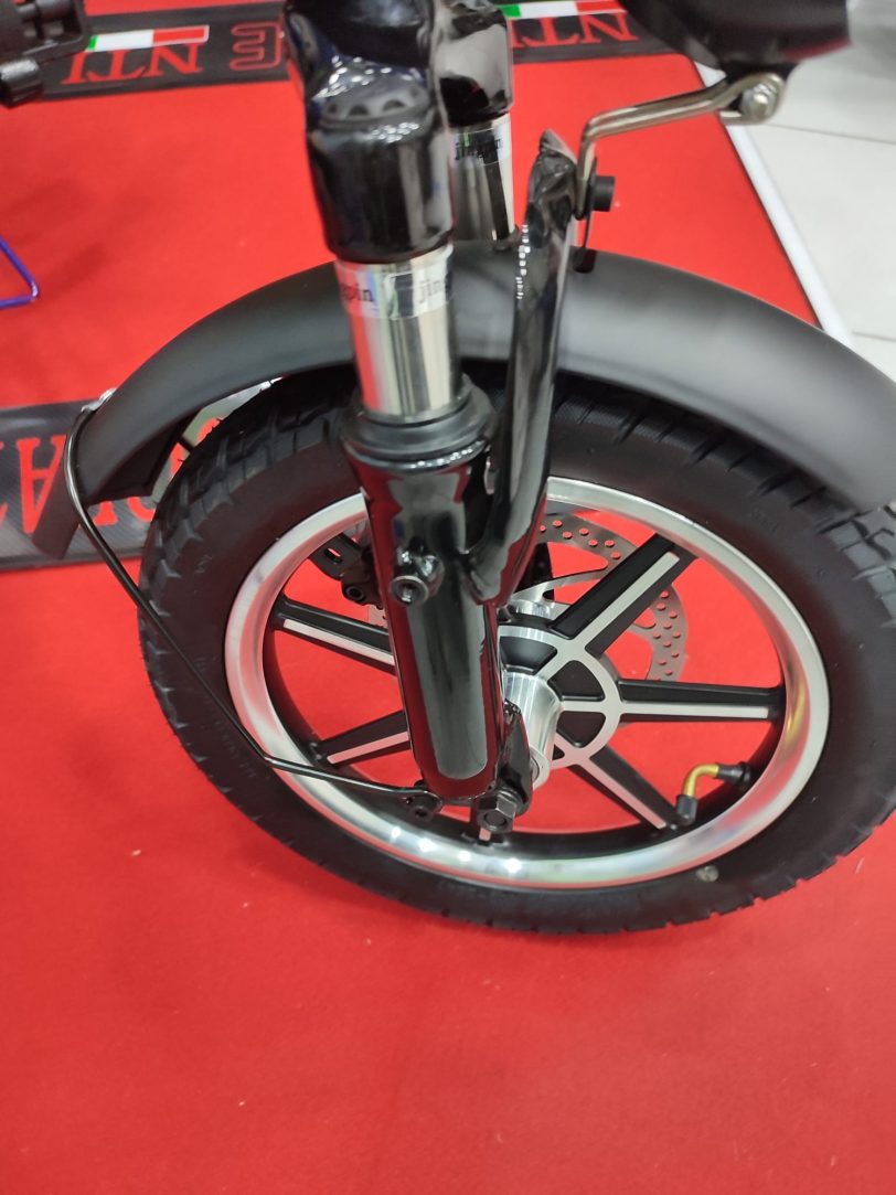 Bicicletta Elettrica Pieghevole DISIY N.T.L da 14 pollici MTB 48V 350W CON ANTIFURTO  motore Brushless 48V 10Ah batteria al litio - immagine 5