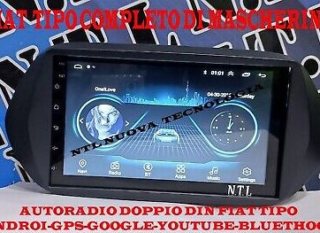 AUTORADIO ANDROID 12 COMPLETO X FIAT TIPO COMPLETO DI MASCHERINA  2 RAM CON INTERFACCIA