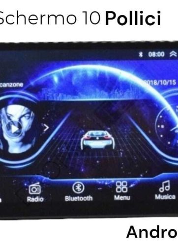 Autoradio 2 DIN Stereo 10" POLLICI Android wi-fi navigatore GPS USB BLUETHOOT