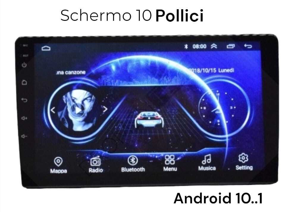 Autoradio 2 DIN Stereo 10″ POLLICI Android wi-fi navigatore GPS