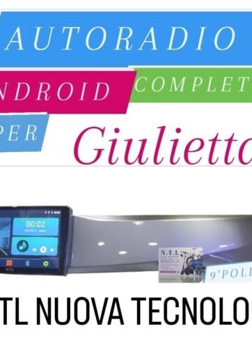 ANDROID autoradio COMPLETO DI MASCHERI Alfa Romeo Giulietta 9 POLLICI CarPlay+ RECUPERO COMANDI + OMAGGIO RETROCAMERA