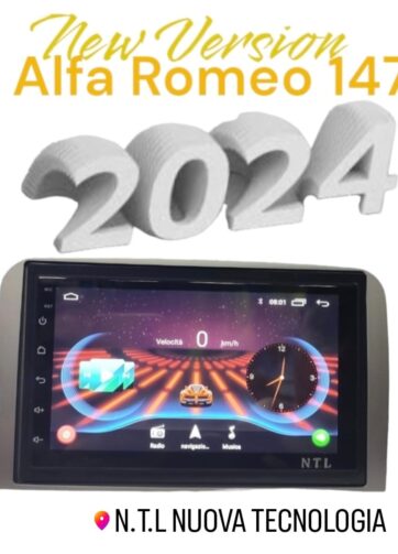 AUTORADIO ANDROID 12 COMPLETO  NEW PER ALFA ROMEO 147 RAM 4 GB 64GB ROM+omaggio INTERFACCIA PER COMANDI AL VOLANTE