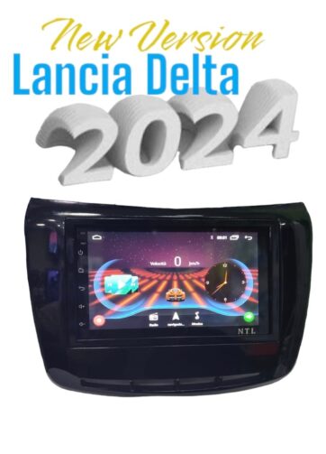 AUTORADIO  NEW LANCIA DELTA  DOPPIO DIN 7 COMPLETO DI MASCHERINA Nera, ANDROID 12 4 GB+ comandi al volante+ omaggio RETROCAMERA 170″