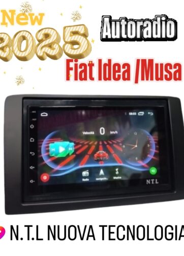AUTORADIO ANDROID 13 COMPLETO PER LANCIA MUSA /IDEA 4 RAM 32 COLORE GRIGIO/NERO