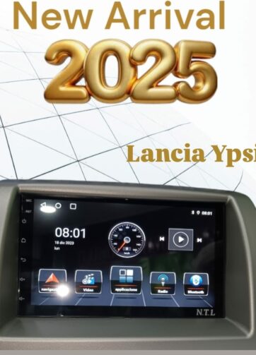 AUTORADIO per LANCIA Y colore GRIGIO SCURO/ GRIGIO CHIARO ANDROID 13 COMPLETO 4RAM 64ROM