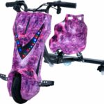 Scooter per Bambini 360 Gradi - Motore Elettrico da 250 Watt - 3 Livelli di Velocità - Illuminazione LED - Sedile Regolabile 8,5 - immagine 4