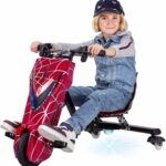 Scooter per Bambini 360 Gradi - Motore Elettrico da 250 Watt - 3 Livelli di Velocità - Illuminazione LED - Sedile Regolabile 8,5 - immagine 3