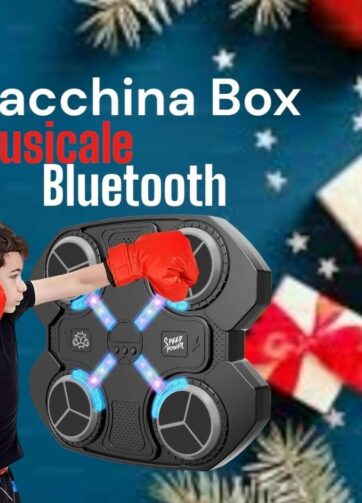 MACCHINA BOXE MUSICALE DA PUGILATO DA PARETE PER ALLENAMENTO CON BLUETOOTH, PER BAMBINI