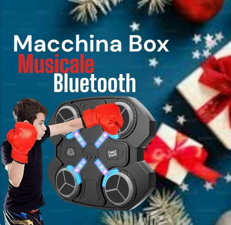 MACCHINA BOXE MUSICALE DA PUGILATO DA PARETE PER ALLENAMENTO CON BLUETOOTH, PER BAMBINI